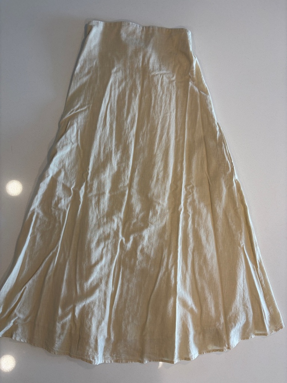 Zara Strapless Cream Maxi Dress